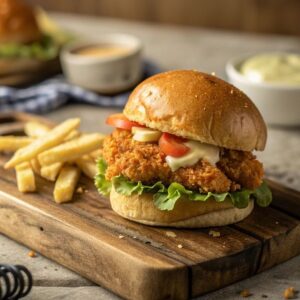 Half Chicken Broast with Bun & Fries