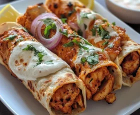 Chicken Tikka BBQ Sauce Roll